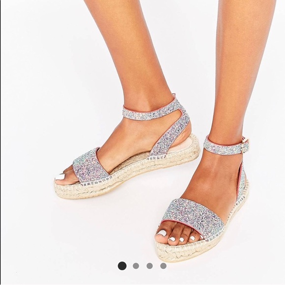 asos glitter sandals